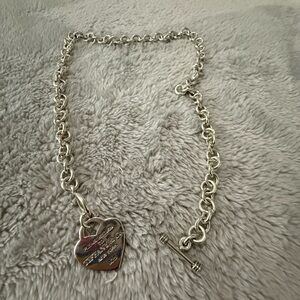 Tiffany & Co. Silver Heart Charm Necklace